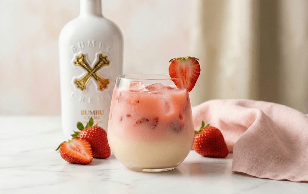 Bumbu Strawberry Crème cocktail